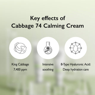 Cabbage 74 Calming Cream 50ml - K-Dermatology Skincare by Genabelle