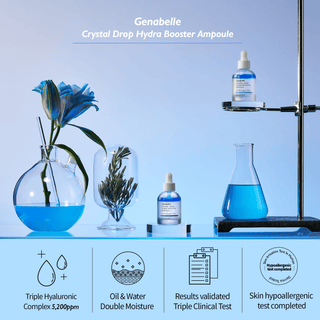 Crystal Drop Hydra Booster Ampoule 30ml - K - Dermatology Skincare by Genabelle