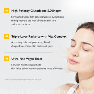 Glutathione Brightening Ampoule Mask | 5 Pieces - K-Dermatology Skincare by Genabelle