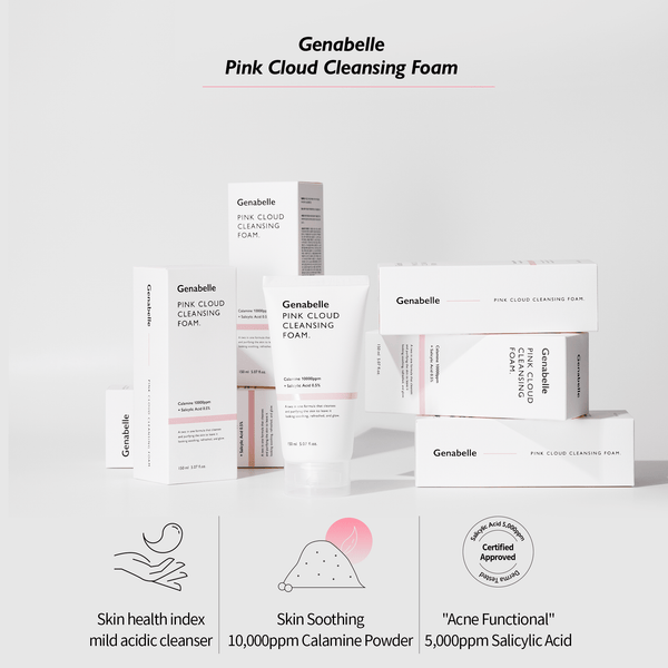 Pink Cloud Cleansing Foam 150ml - K - Dermatology Skincare by Genabelle