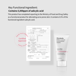 Pink Cloud Cleansing Foam 150ml - K - Dermatology Skincare by Genabelle